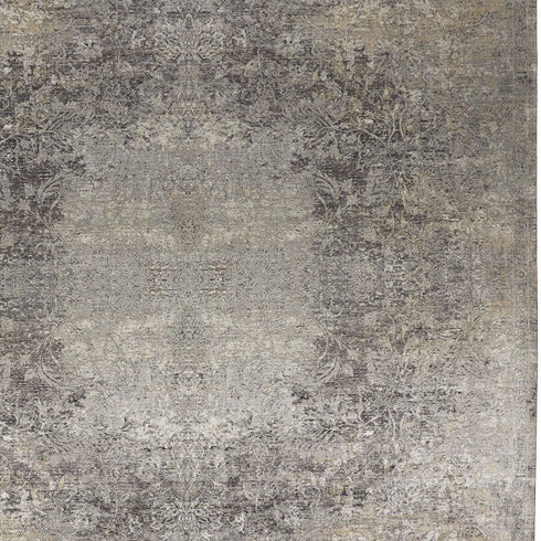4' X 5' Tan And Gray Oriental Distressed Area Rug